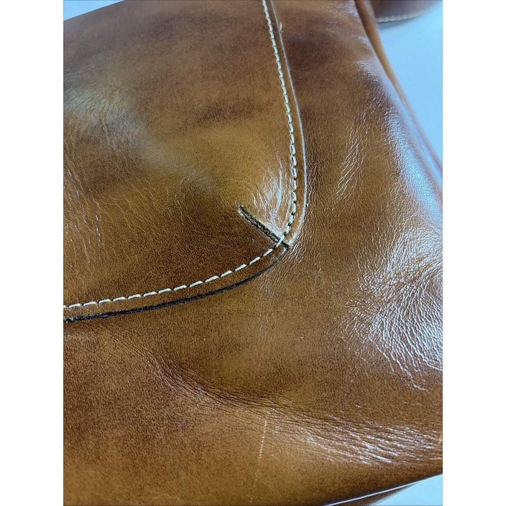 Patricia Nash Map Print Leather Crossbody Bag Brown Tan Italy Map Embossed Logo - Picture 10 of 14